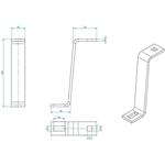 FVE strešný hák na škridlovú strechu, DC-L typ Vario 150