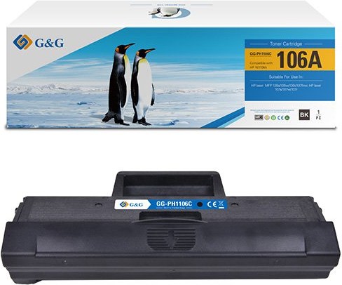 G&G kompatibil. toner s W1106A HP106A XL pre HP laser MFP 135a/135w/137fnw;107a/107w (3000str. Jumbo) black