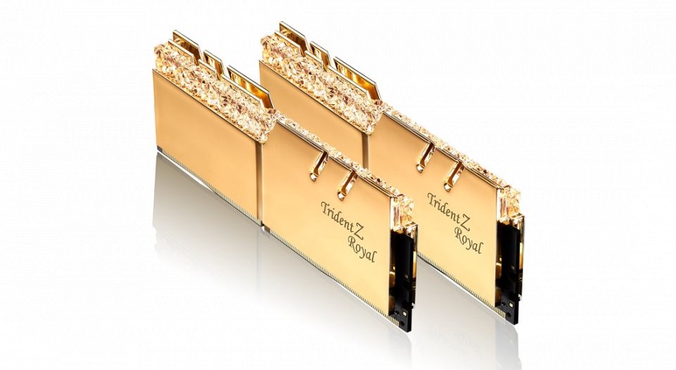 G.Skill Trident Z Royal DIMM, 16GB (Kit 2x8GB), 4266 MHz, DDR4, zlatá