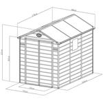 G21 Boston 523, záhradný domček - 188 x 278 cm, plastový, svetlo šedý
