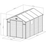 G21 Boston 882, záhradný domček - 241 x 366 cm, plastový, béžový