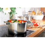 G21 Gourmet Magic, hrniec s cedidlom a pokrievkou, 28 cm, nerez