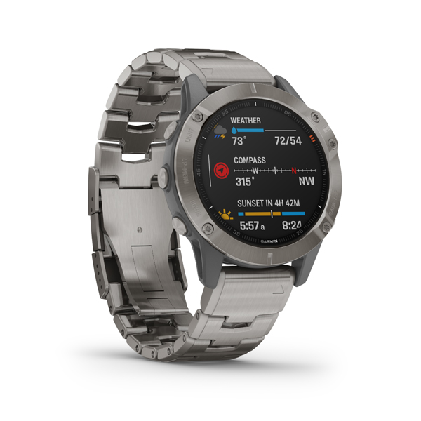 GARMIN Fénix 6 Sapphire, Titanium Grey, Titanium b