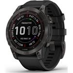 Garmin fenix 7 Sapphire Solar, Carbon Gray DLC Titanium, Black Band