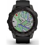 Garmin fenix 7 Sapphire Solar, Carbon Gray DLC Titanium, Black Band