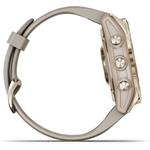 Garmin fenix 7S Sapphire Solar, Cream Gold Titanium, Light Sand Band