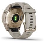 Garmin fenix 7S Sapphire Solar, Cream Gold Titanium, Light Sand Band