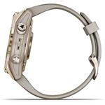 Garmin fenix 7S Sapphire Solar, Cream Gold Titanium, Light Sand Band