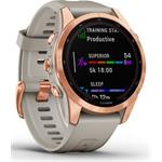 Garmin fenix 7S Solar, Rose Gold, Light Sand Band