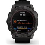 Garmin fenix 7X Sapphire Solar, Carbon Gray DLC Titanium, Black Band