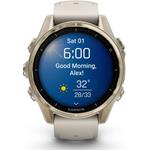 Garmin fenix 8 - 43mm, AMOLED, Sapphire, Soft Gold, Fog Gray/Dark Sandstone
