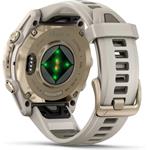 Garmin fenix 8 - 43mm, AMOLED, Sapphire, Soft Gold, Fog Gray/Dark Sandstone