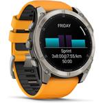 Garmin fenix 8 - 51mm, AMOLED, Sapphire, Titanium, Spark Orange/Graphite