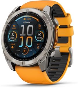 Garmin fenix 8 - 51mm, AMOLED, Sapphire, Titanium, Spark Orange/Graphite