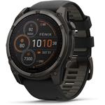 Garmin fenix 8 - 51mm, Sapphire Solar, Carbon Gray DLC Titanium, Black/Pebble Gray