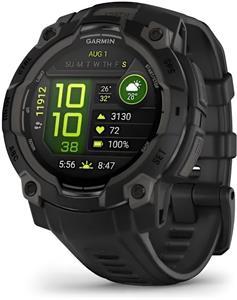 Garmin Instinct 3, 45mm, AMOLED, Black, Black silicone band