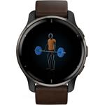 Garmin VENU 2 Plus, inteligentné hodinky, Black/Slate Leather