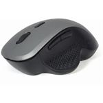 Gembird bezdrôtová ergonomická myš, čierno - strieborna