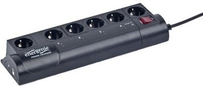 Gembird EG-PMS2-LAN, programovateľná prepeťová ochrana, 1,8m