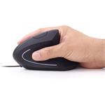 Gembird ergonomická optická myš, USB, čierna