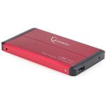 Gembird externý box USB 3.0, 2,5'' SATA, červený hliník, HDD/SSD