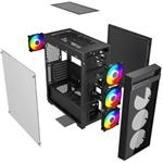 Gembird Gaming PC skrinka Fornax K700, čierna