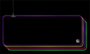 Gembird herná podložka pod mys s RGB podsvietením, 300x800mm, čierna