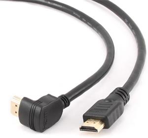 Gembird kábel HDMI v 1.4 M/M, prepojovací 1,8m zahnutý konektor 90°