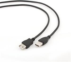 Gembird kábel USB 2.0 A-A M/F, predlžovací, 1,8m