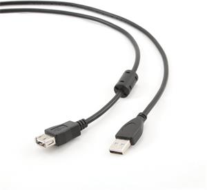 Gembird kábel USB 2.0 A-A M/F, predlžovací, 4,5m