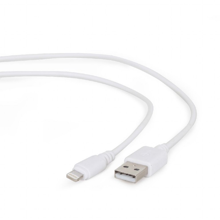 Gembird kábel USB 2.0 na lightning M/M, prepojovací, 1,0m biely