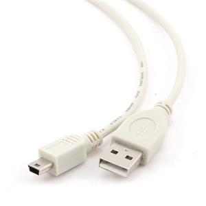 Gembird kábel USB 2.0 na mini USB M/M, prepojovací, 0,9m sivý