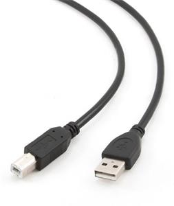 Gembird kábel USB-A na USB-B M/M, tlačiarňový prepojovací 1,8m čierny