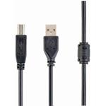 Gembird kábel USB-A na USB-B M/M, tlačiarňový prepojovací 4,5m, čierny