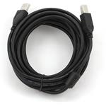 Gembird kábel USB-A na USB-B M/M, tlačiarňový prepojovací 4,5m, čierny