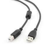 Gembird kábel USB-A na USB-B M/M, tlačiarňový prepojovací 4,5m, čierny
