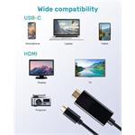 Gembird kábel USB-C na HDMI 4K*2K@60Hz M/M, prepojovací, 2,0m