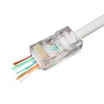Gembird konektor RJ45 cat. 5e UTP pre drôt a lanko, pass-through, 50ks