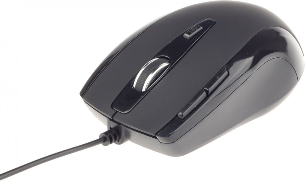 Gembird MUS-GU-01, herná, drôtová myš, čierna