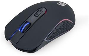Gembird MUSGW-6BL-01 RGB, herná myš, 3200DPI, čierna