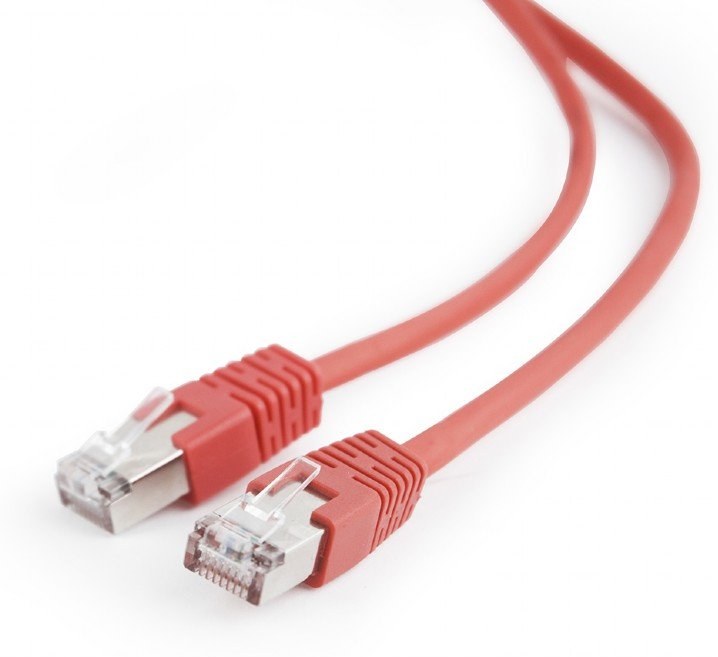 Gembird patch kábel RJ45, cat. 5e, FTP, 1,0m, červený