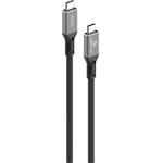 Gembird Premium kábel USB-C 3.2 Gen, 4K @ 60 Hz, 100W, 1,5m, bavlnený oplet, čierny