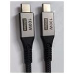 Gembird Premium kábel USB-C 3.2 Gen, 4K @ 60 Hz, 100W, 1,5m, bavlnený oplet, čierny