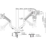 Gembird ramenný držiak na dva monitory 17"-32" a 8kg, (rozbalené)