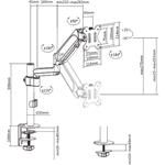 Gembird ramenný držiak na jeden monitor 17"-32" a 9kg