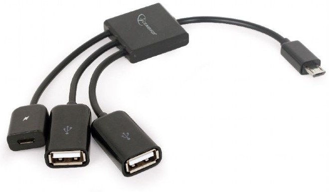 Gembird redukcia OTG micro USB na USB M/F, káblová, 0,15m