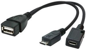 Gembird redukcia OTG micro USB na USB M/F, káblová, 0,15m