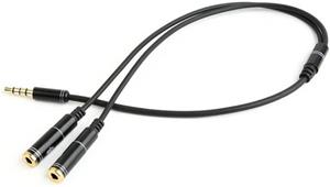 Gembird redukcia pre headset 4 pol Jack 3,5mm - 2x Jack 3,5mm 0,20m