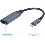 Gembird redukcia USB-C na DisplayPort M/F, káblová 0,15m