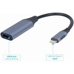 Gembird redukcia USB-C na HDMI M/F, káblová 0,15m